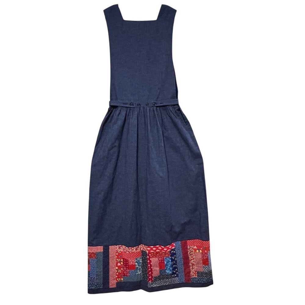 Mother Women’s Patchwork Maxi Dress Vintage Blue Red Size Small Cotton - Picture 2 of 10